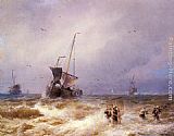 Herman Herzog Canvas Paintings - Fishing Scenes - Pic 2